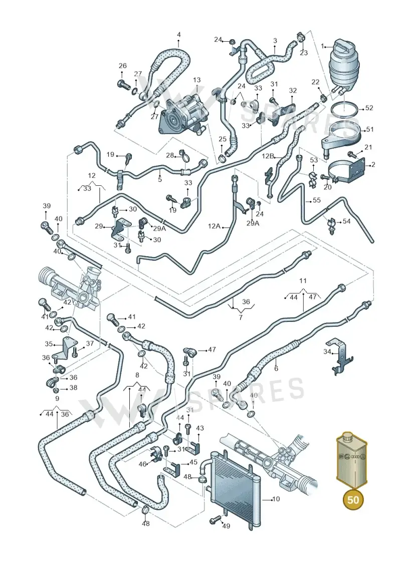 G004000M8 — Audi R8 qu. 5.2 (2012-2015) diagram 618422500, position 50