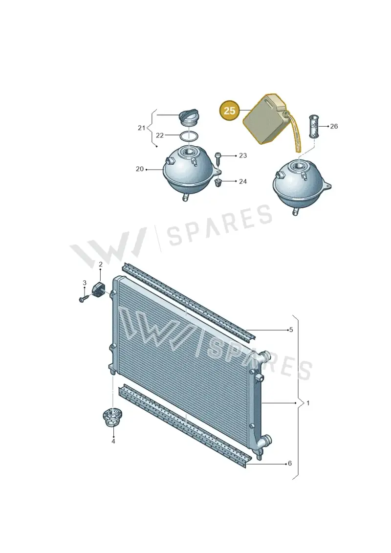 G012A8GA3 — Audi A3/S3/Sportb./qu. 08 (2007-) diagram 412121700, position 25