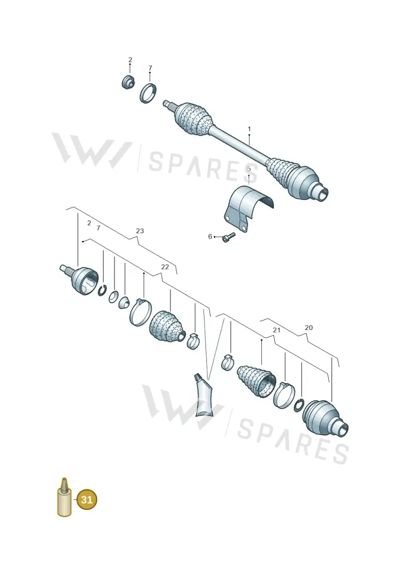 G052109A2 — Audi A1 sportback 1.0 (2018-) diagram 792407360, position 31