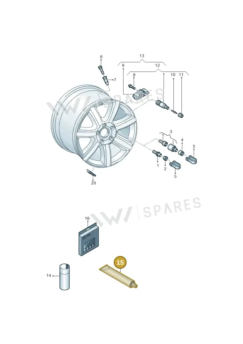 G052109A2 — Audi A6 2.0 (2018-) diagram 838601200, position 15