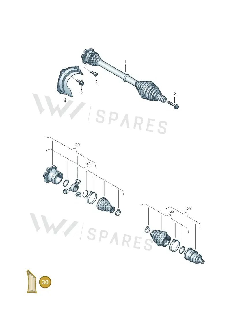G052528A2 — Audi A5 Limo 2.0 (2024-) diagram 439407025, position 30