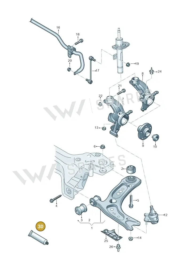 G052750A2 — Audi A1 sportback 1.0 (2018-) diagram 837407000, position 30