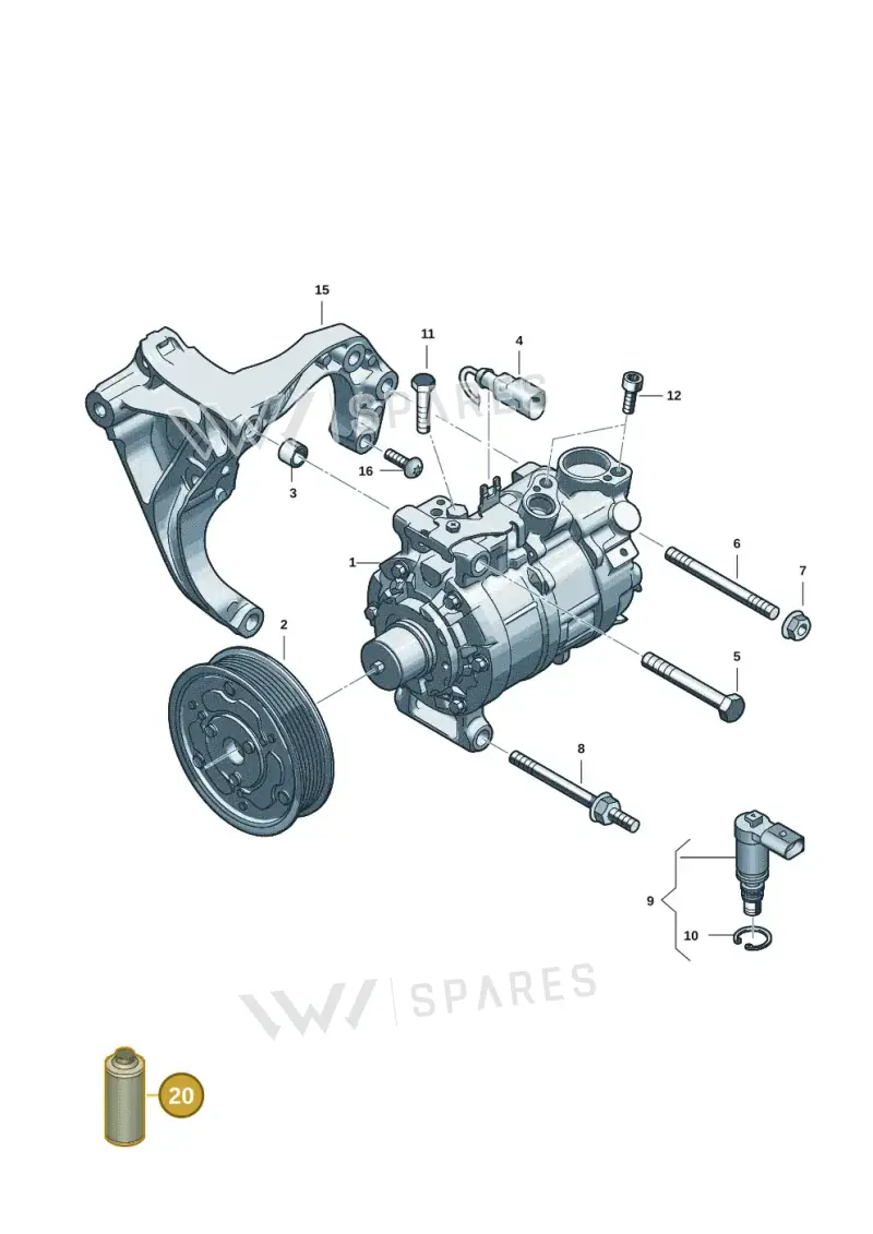 G055535M2 — Audi A5 Limo 2.0 (2024-) diagram 8wk260100, position 20