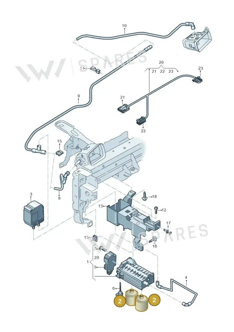 G080701A1 — Audi Q8 e-tron (2018-2025) diagram 586819150, position 2