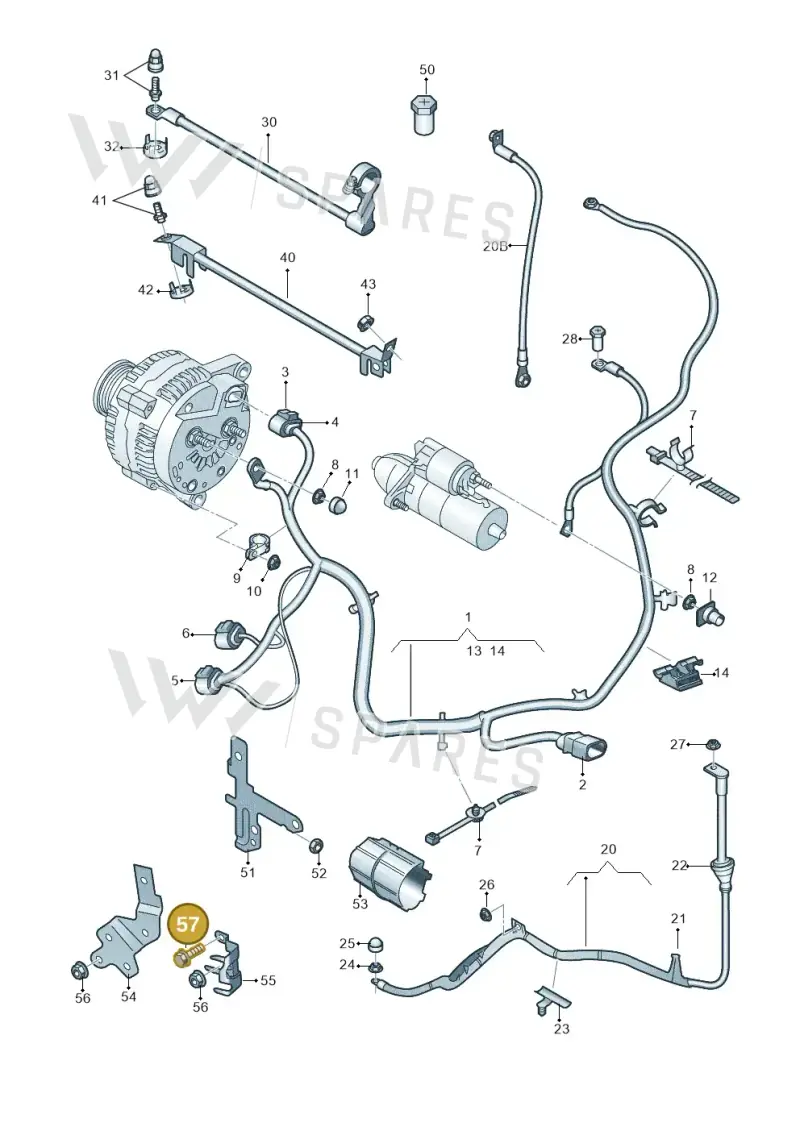 N01021020 — Audi A1 Sportback (2014-2018) diagram 792972000, position 57