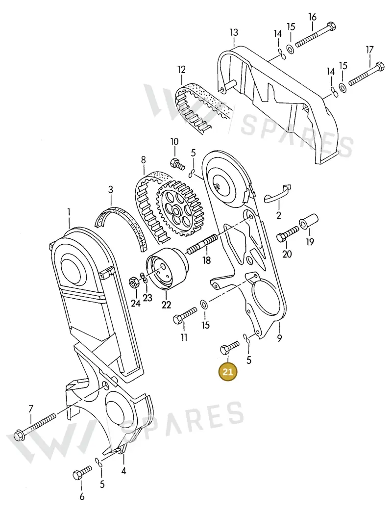 N01022012 — Audi A6/S6/Wagon qu.   96 (1995-1996) diagram 118109750, position 21