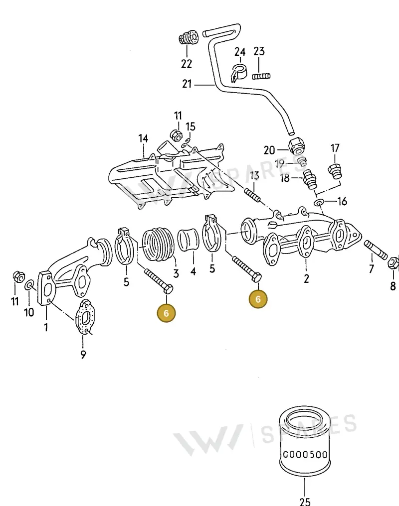 N01022012 — Audi A6/Wagon          96 (1995-1996) diagram 119253150, position 6