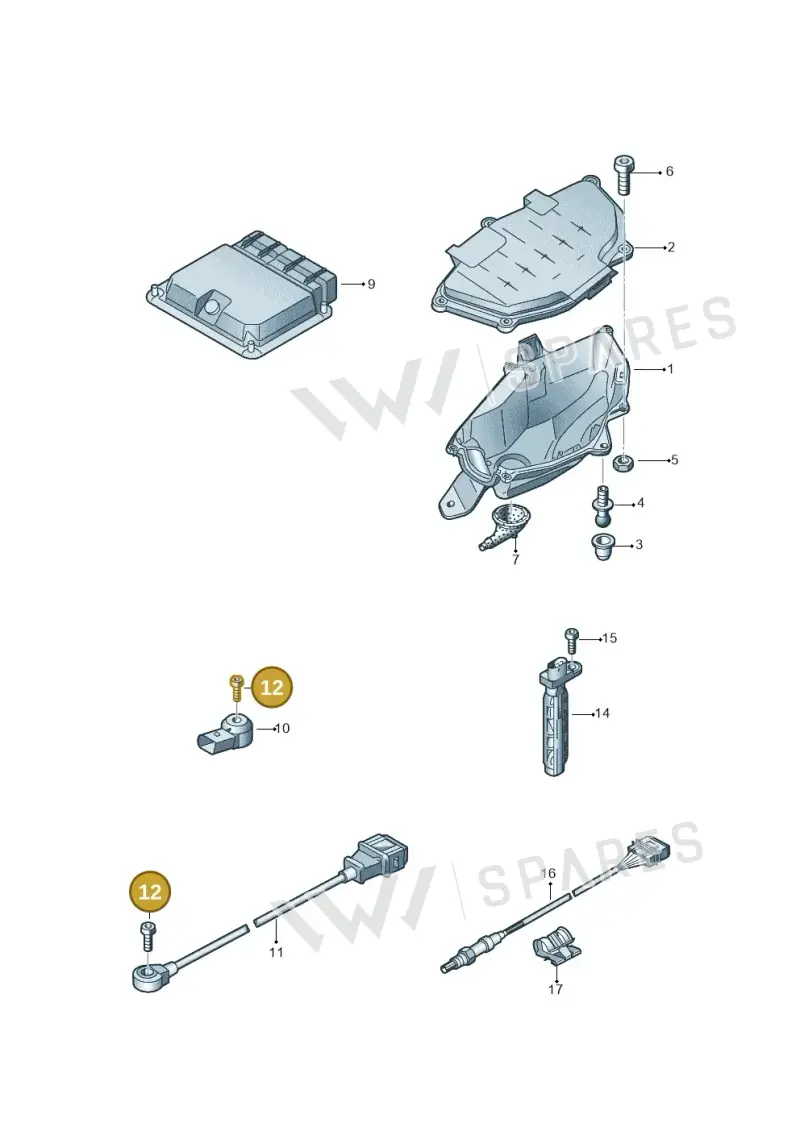 N01024425 — Audi A7 Sportback (2014-2018) diagram 788906000, position 12