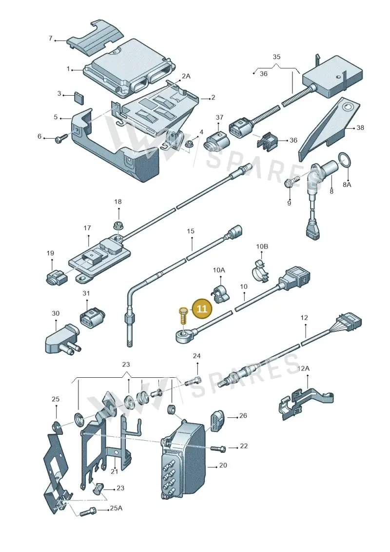N0102725 — Audi A3 Sportback (2008-2013) diagram 412906000, position 11