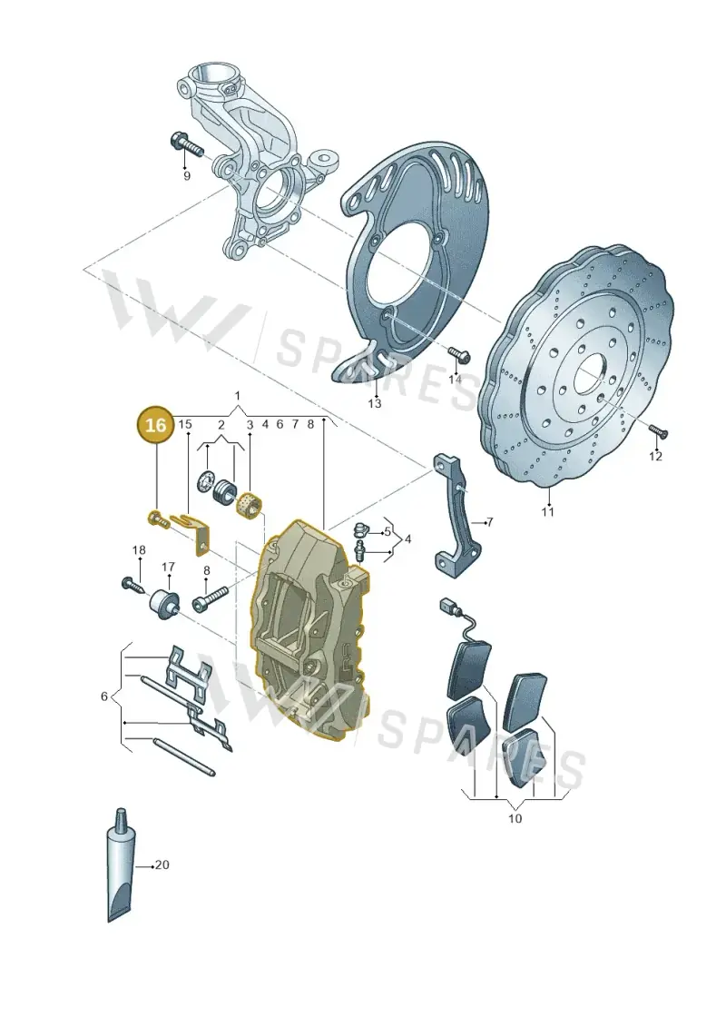 N01029316 — Audi RS3 Limousine (2017-2020) diagram 764615500, position 16