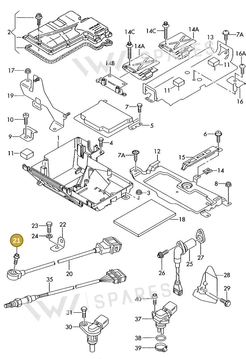 N0103324 — Audi A8 quattro (1999-2002) diagram 255906000, position 21