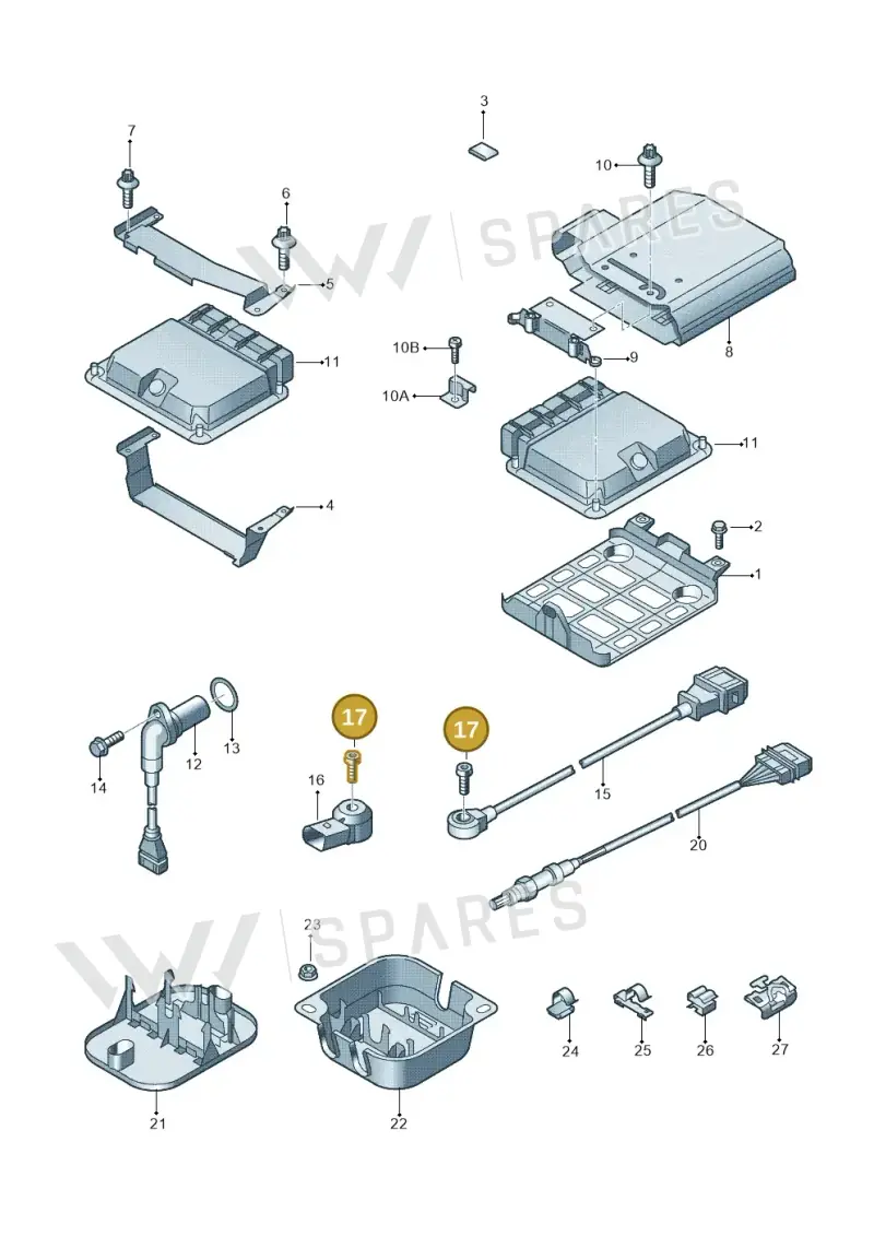 N01033520 — Audi TTS Coupe 2.0 (2010-2014) diagram 609906000, position 17