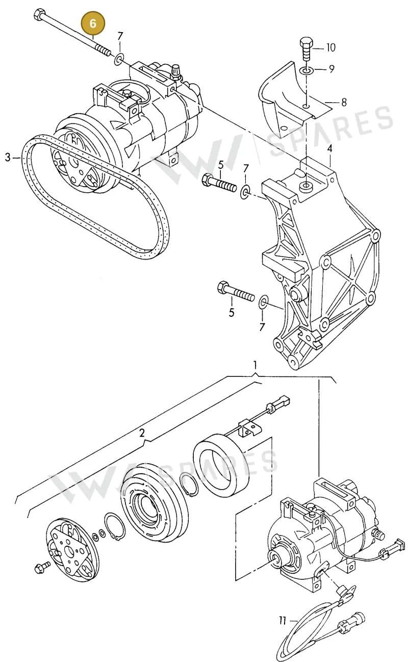 N0103917 — Audi A6/Av.qu.F4B-W-> (1997-2001) diagram 150260150, position 6