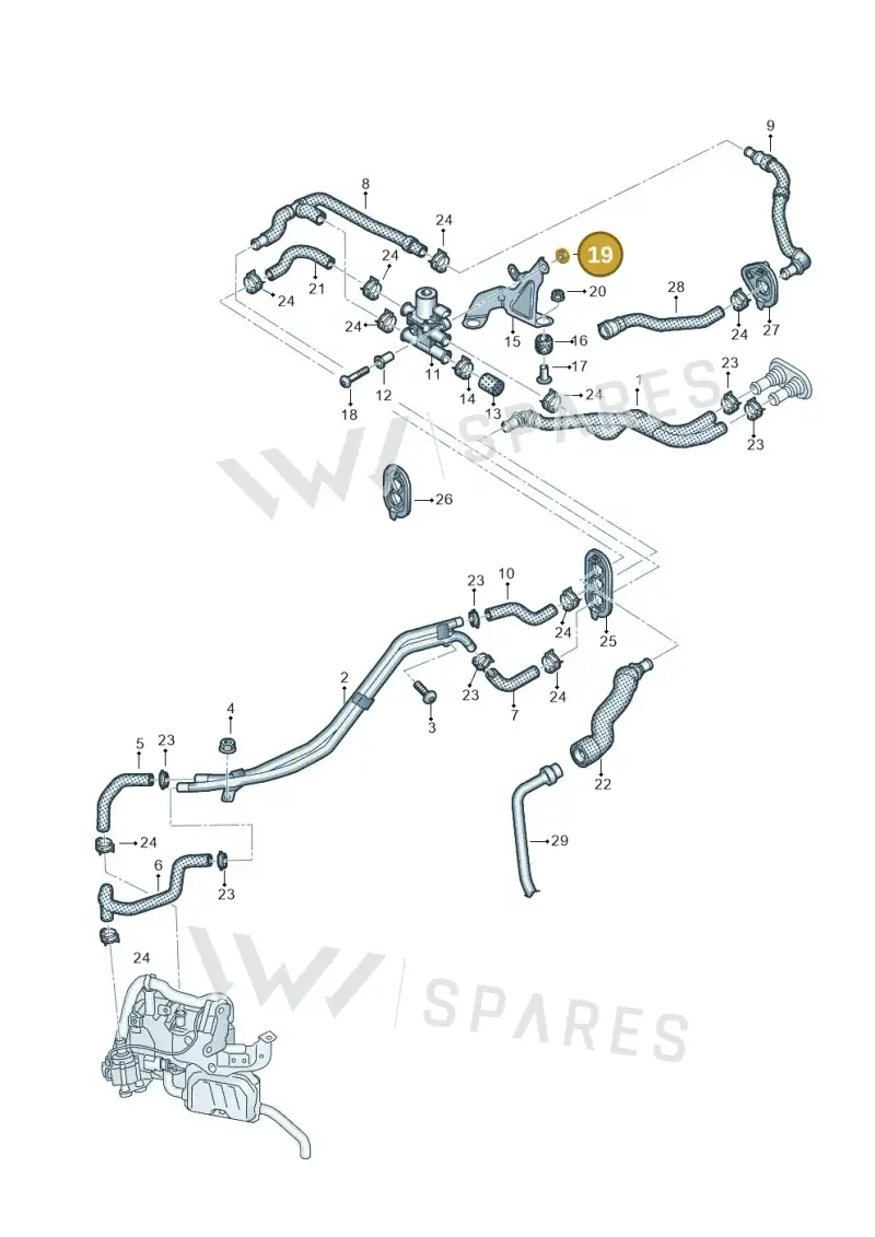 N01100627 — Audi A5 Sportback (2016-2020) diagram 849261550, position 19