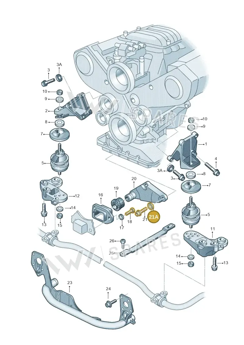 N0115608 — Audi A4/S4/Av./qu. (2001-2004) diagram 156199400, position 21A