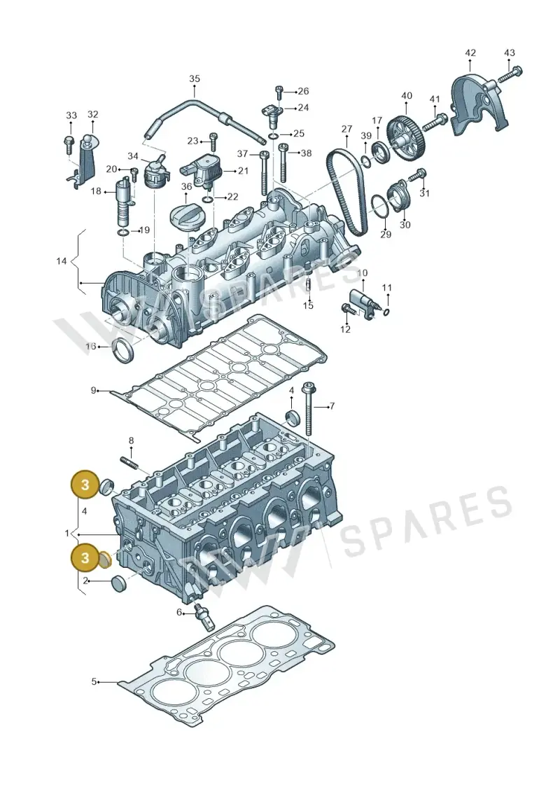 N01190110 — Audi A3 Sportback (2019-2021) diagram 803103330, position 3