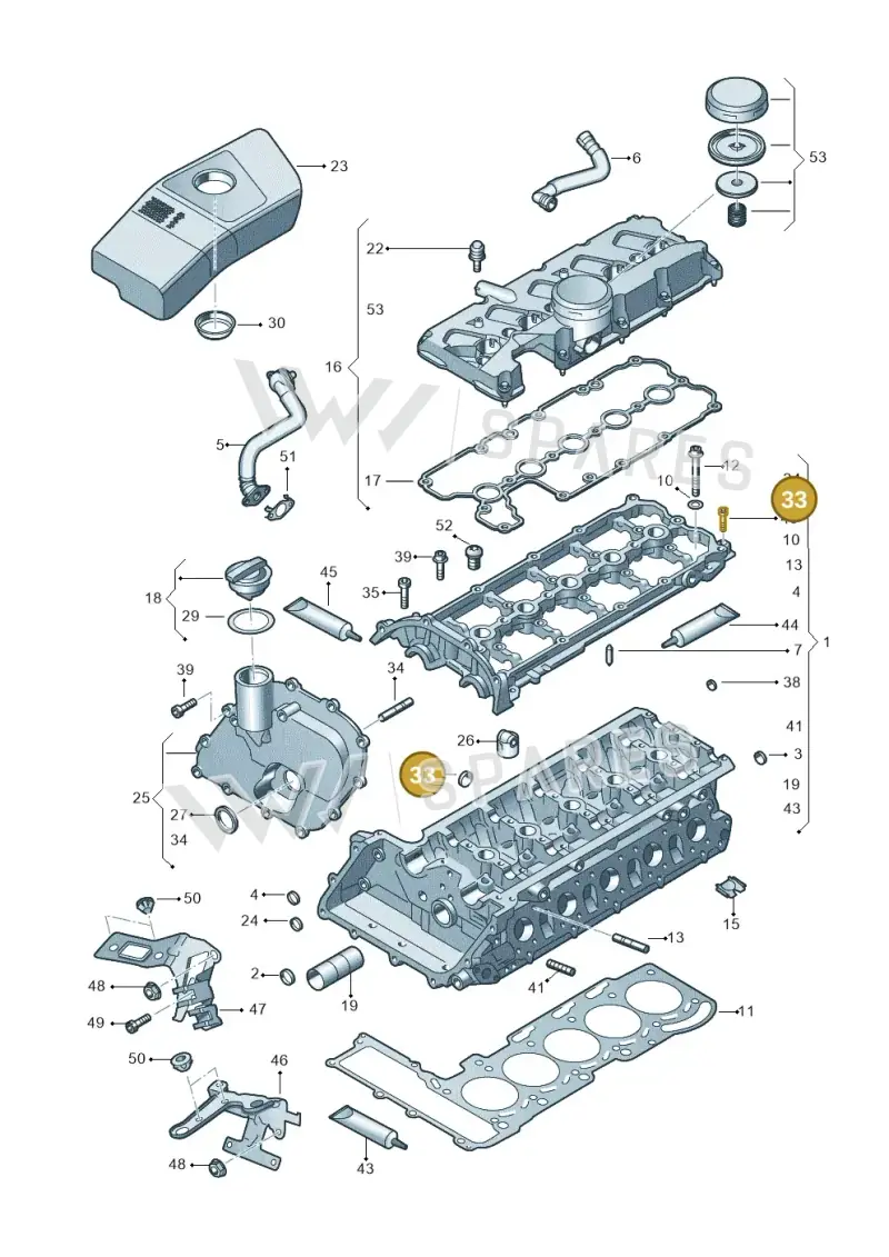 N0119017 — Audi RS3 Sportback (2015-2016) diagram 676103300, position 33