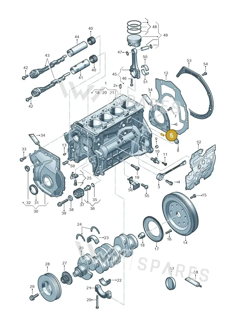 N0131994 — Audi A3 Sportback (2019-2021) diagram 596103014, position 5