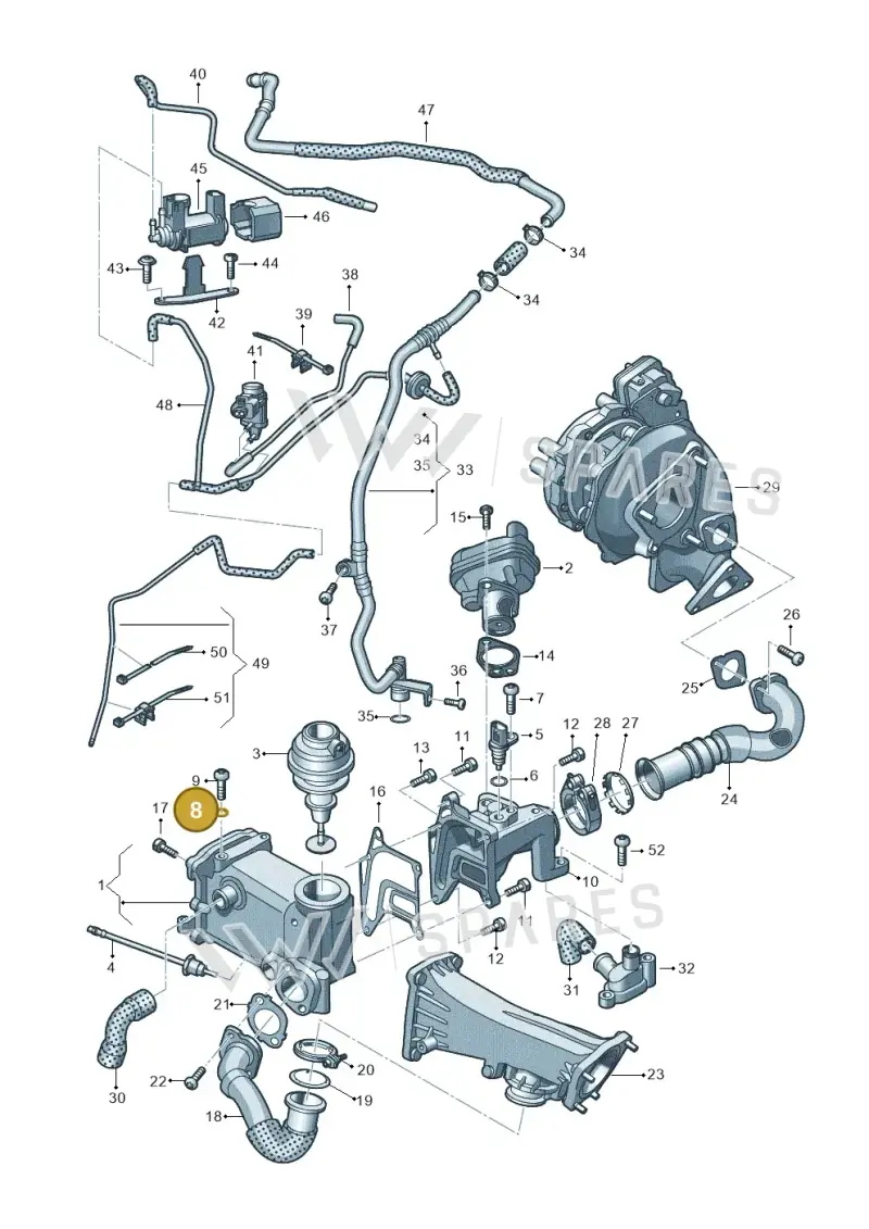 N0138042 — Audi A7 Sportback (2014-2018) diagram 675131130, position 8