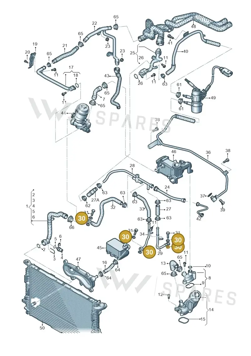 N0138076 — Audi A7 Sportback (2014-2018) diagram 788121240, position 30