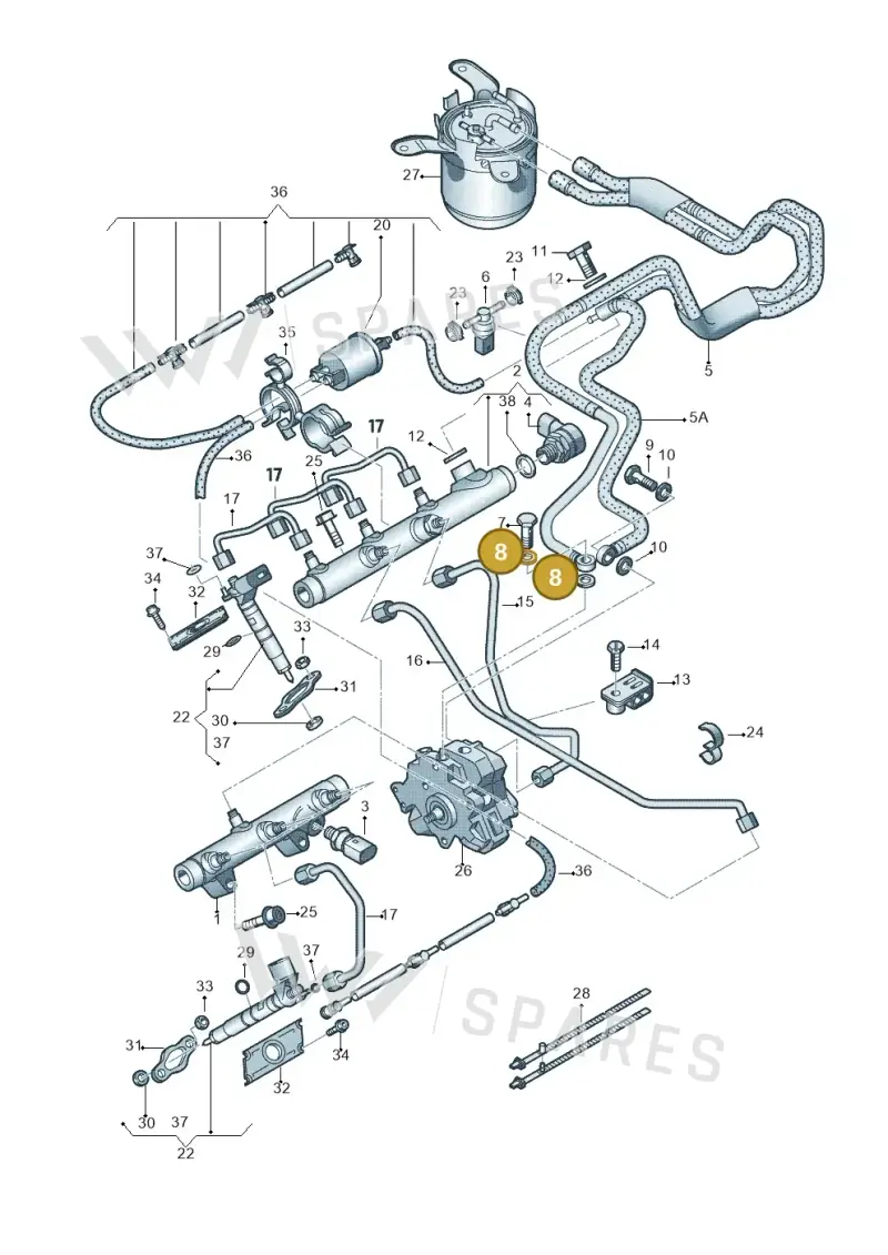 N0138128 — Audi A5/S5 Coupe       08> (2007-) diagram 620130700, position 8