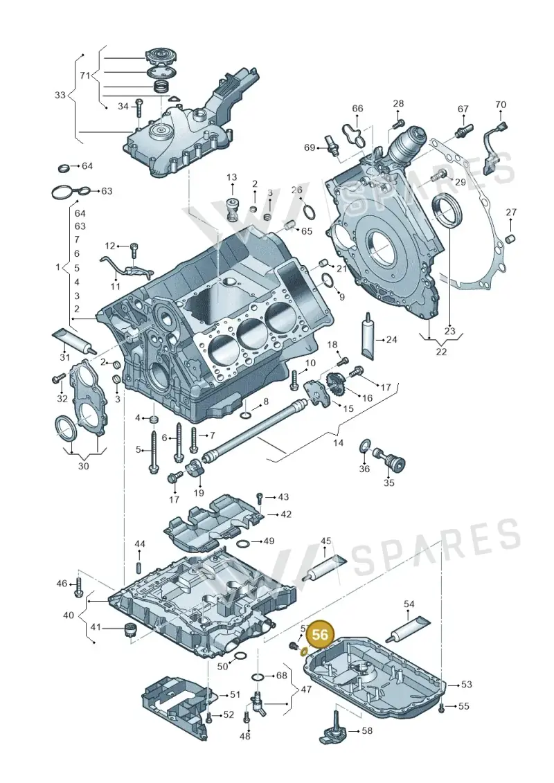 N0138157 — Audi Q7 qu. 3.0 TDI (2015-2019) diagram 771103100, position 56