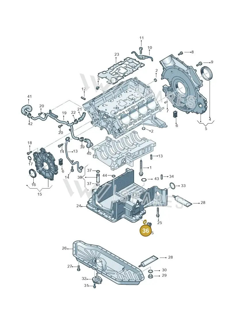 N0138165 — Audi Q7                07> (2006-) diagram 493103020, position 36