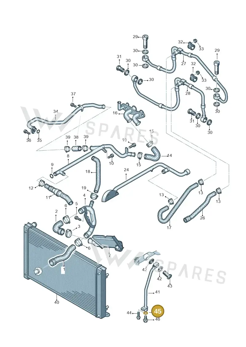 N0138307 — Audi RS6 qu. (2003-2004) diagram 290121670, position 45