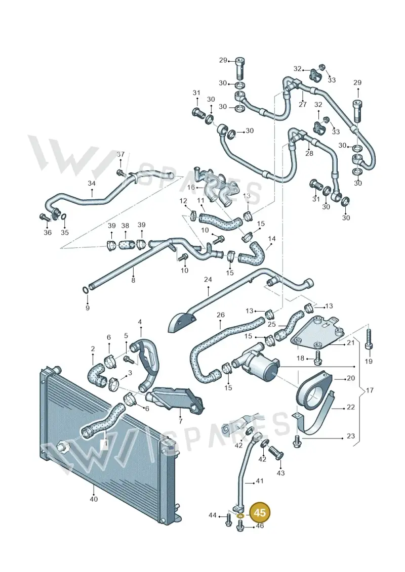 N0138307 — Audi RS6 qu. (2003-2004) diagram 290121680, position 45