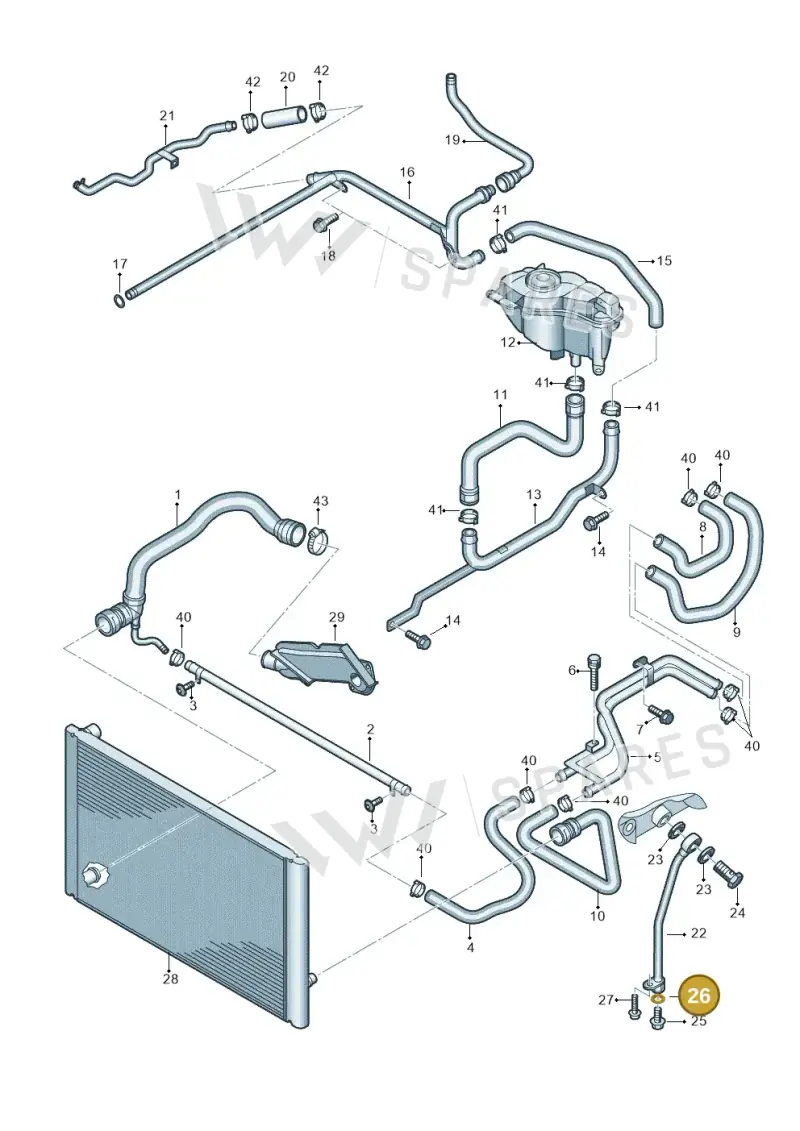 N0138307 — Audi A8/S8/qu. lang (2003-2007) diagram 291121450, position 26