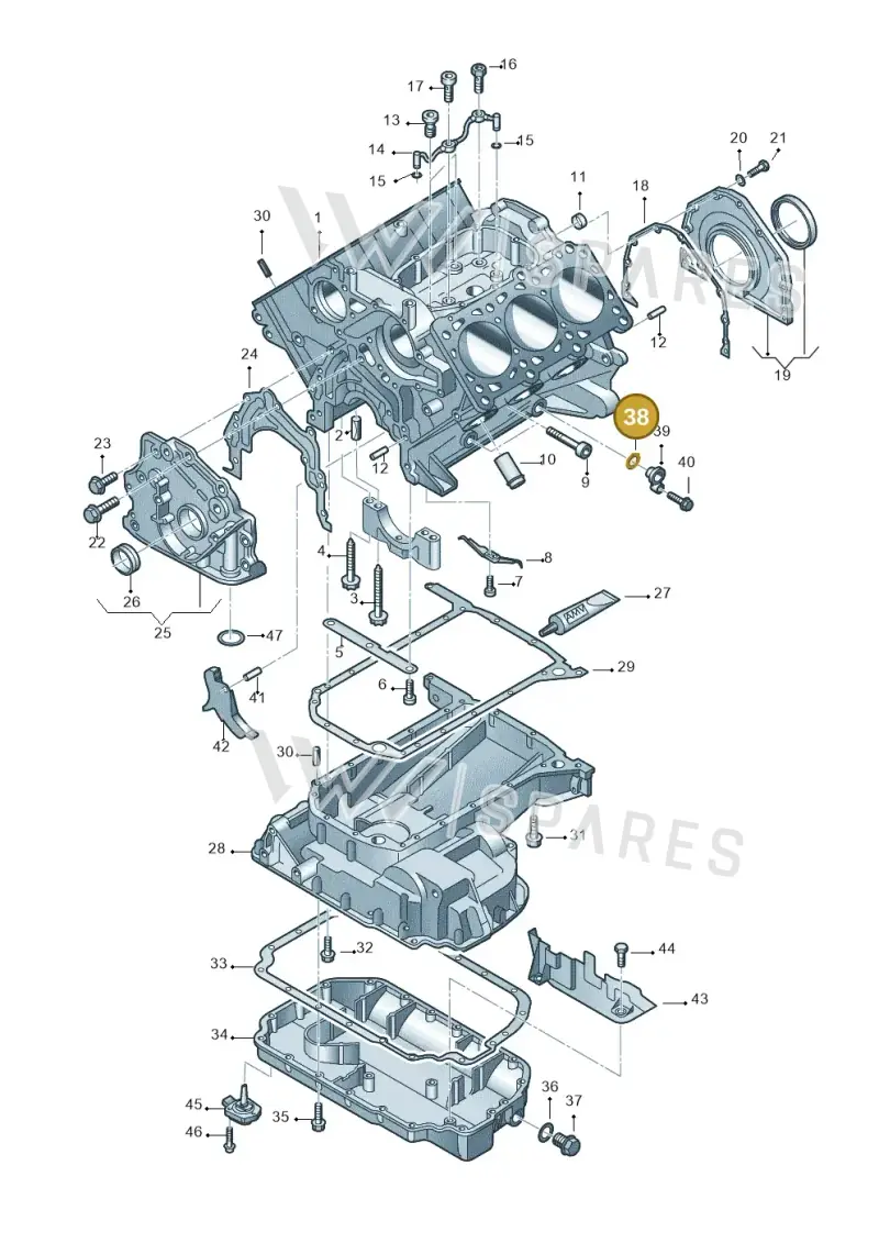 N0138321 — Audi A4/S4/Av./qu.     05> (2005-) diagram 260103320, position 38