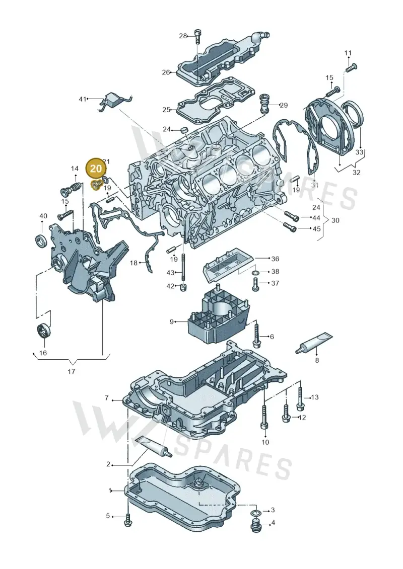 N0138321 — Audi RS6 qu. (2003-2004) diagram 290103000, position 20
