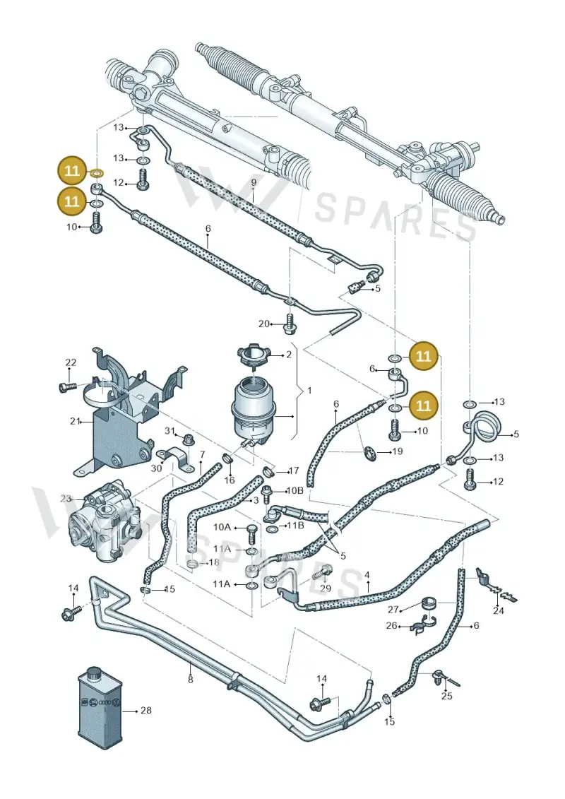 N0138487 — Audi A6 2.7 TDI (2008-2011) diagram 448422700, position 11