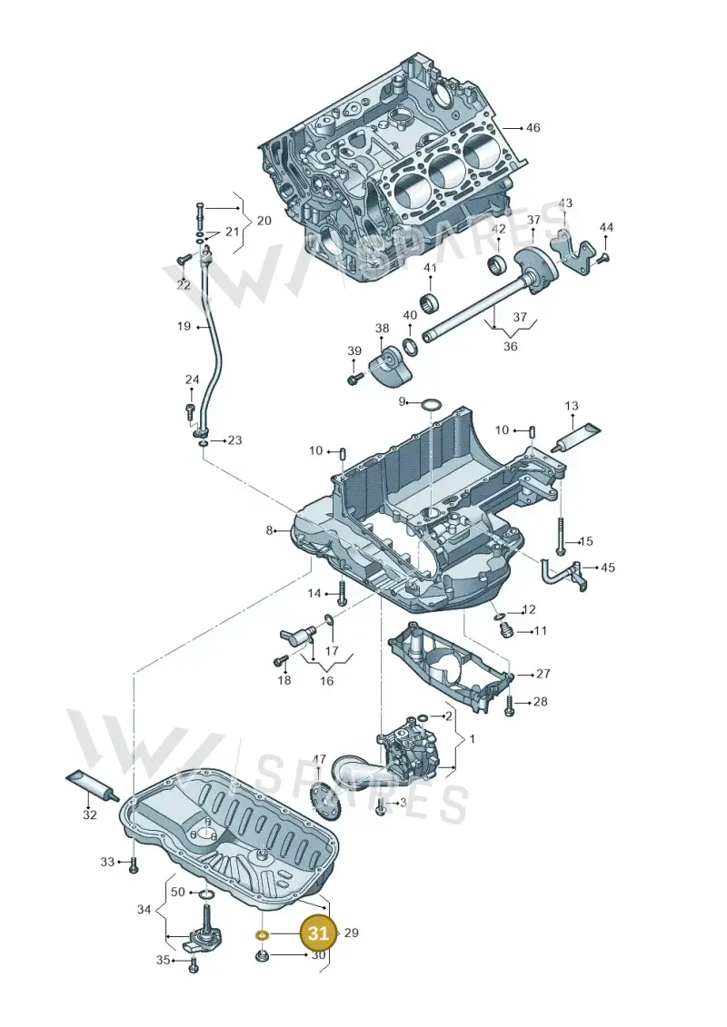 N0138498 — Audi A6 2.0 (2018-) diagram 897115052, position 31