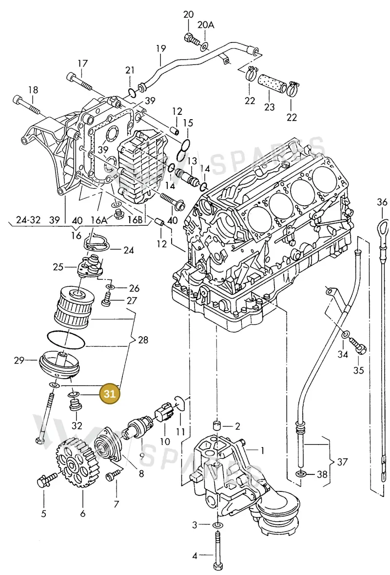 N0138503 — Audi A8 (1996-1998) diagram 153115800, position 31