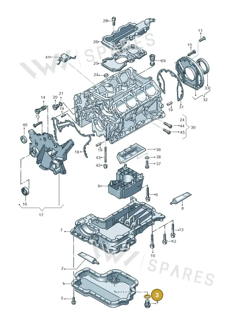 N0138503 — Audi RS6 qu. (2003-2004) diagram 290103000, position 3