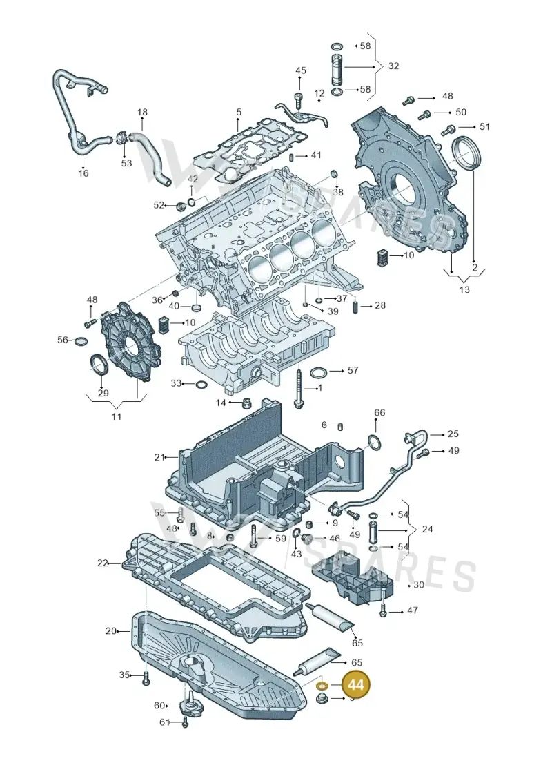 N0138503 — Audi A8/S8/qu. lang (2003-2007) diagram 291103050, position 44