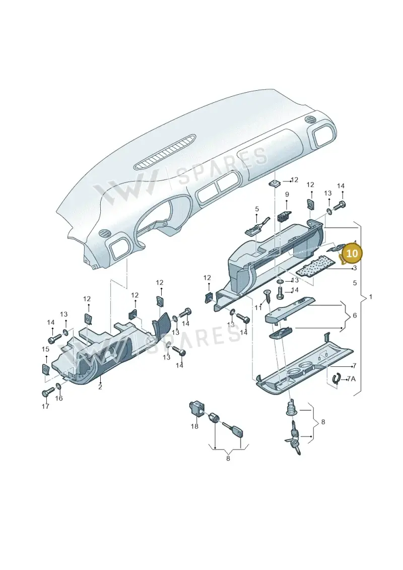 N0139579 — Audi A3/S3/QUATTRO (2000-2003) diagram 201857200, position 10