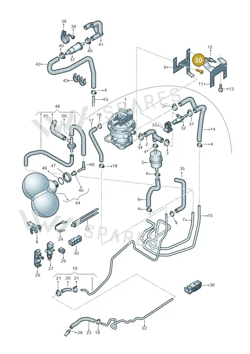N0139681 — Audi A8/S8/qu. lang    08> (2007-) diagram 291201850, position 10