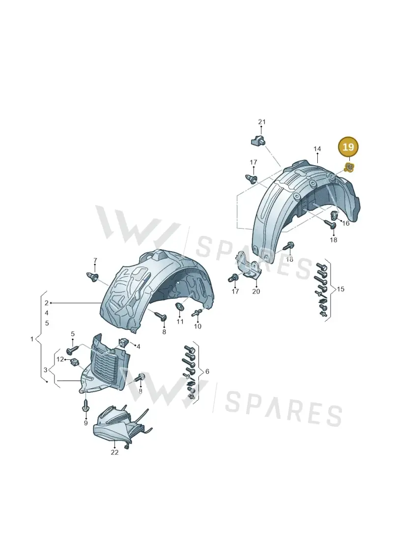 N0140325 — Audi RS3 Sportback (2015-2016) diagram 853821500, position 19