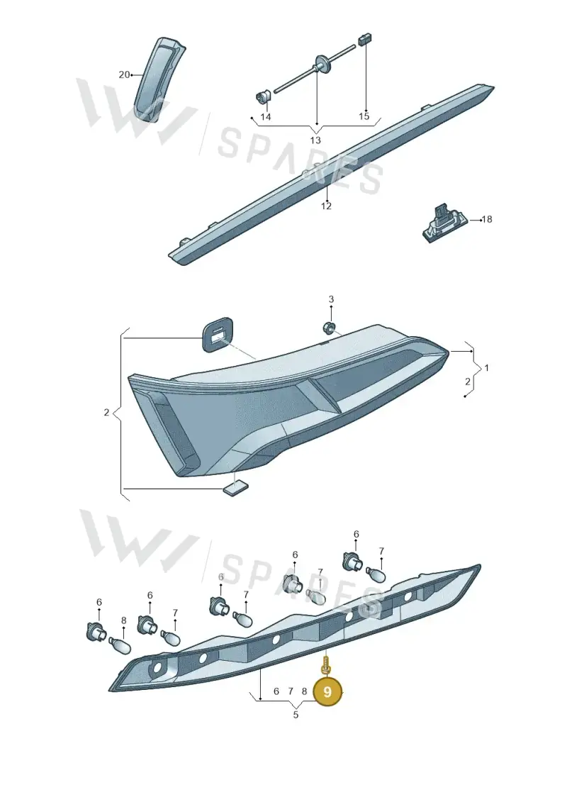 N01413319 — Audi Q5 (2016-2020) diagram 896945000, position 9