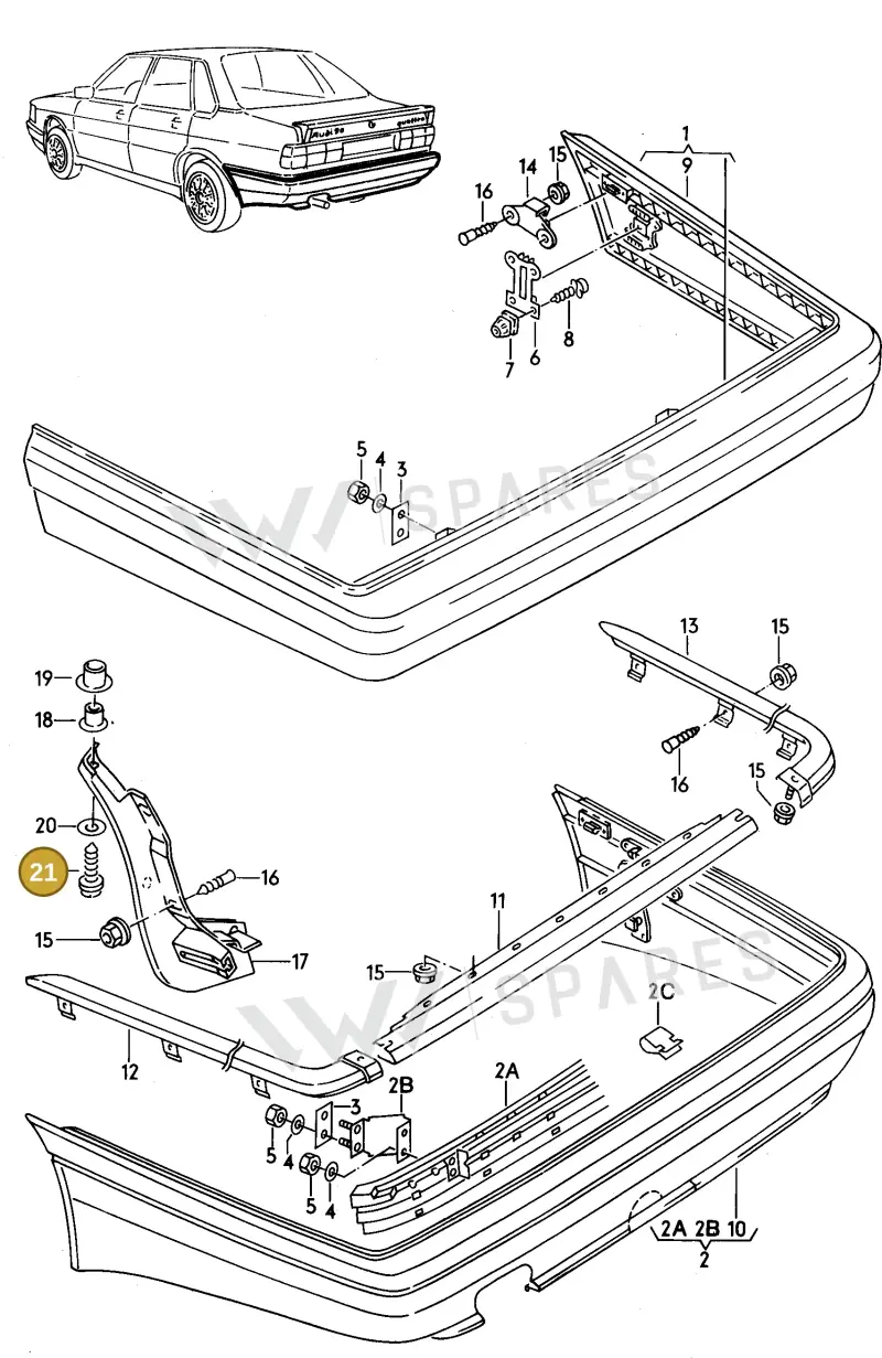 N0142691 — Audi 4000 S/CS qu. (1984-1987) diagram 060071000, position 21