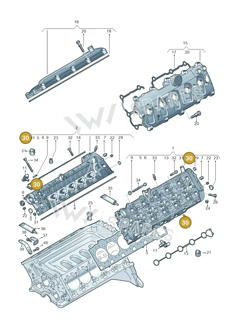 N0145555 — Audi R8 Spyder (2015-2024) diagram 872103200, position 30