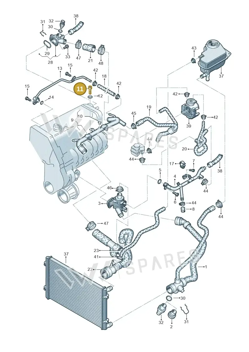 N0147404 — Audi A4/S4/Av./qu.     05> (2005-) diagram 249121430, position 11