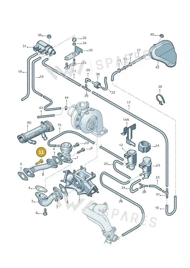 N0147597 — Audi A4/S4/Av./qu. (2001-2004) diagram 249131400, position 11