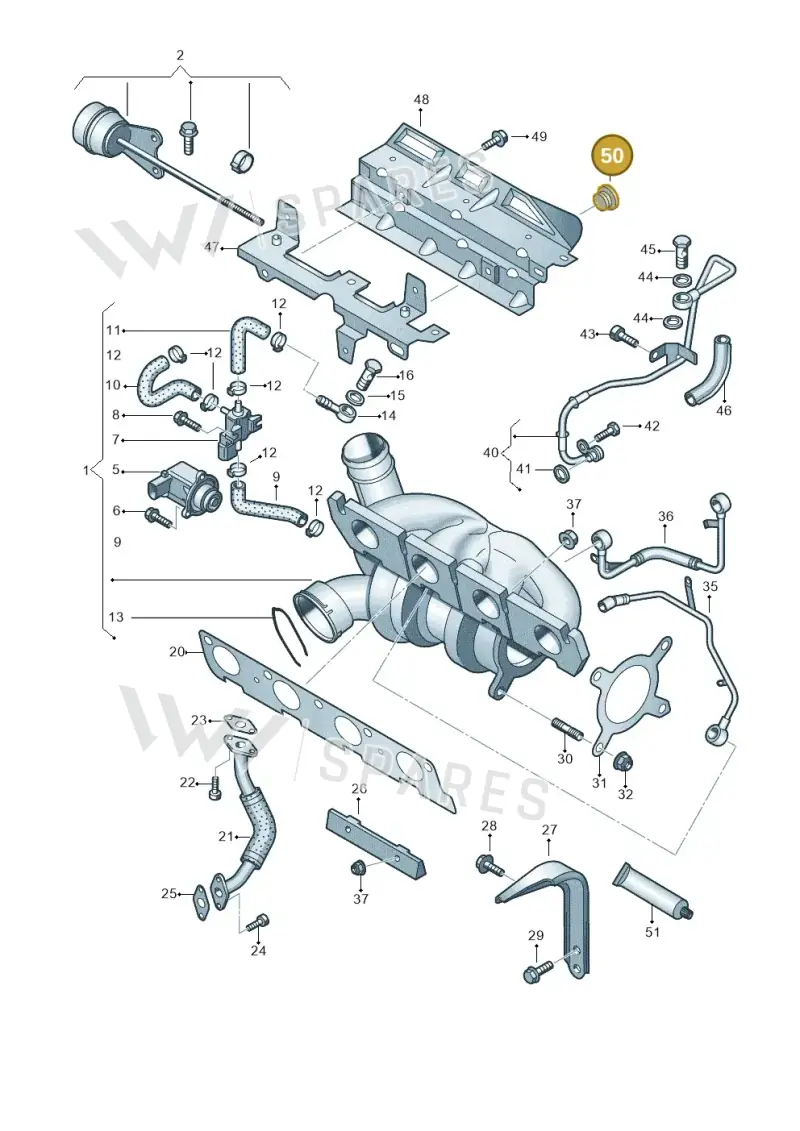 N0160255 — Audi Q3 2.0 TDI (2014-2019) diagram 645145520, position 50