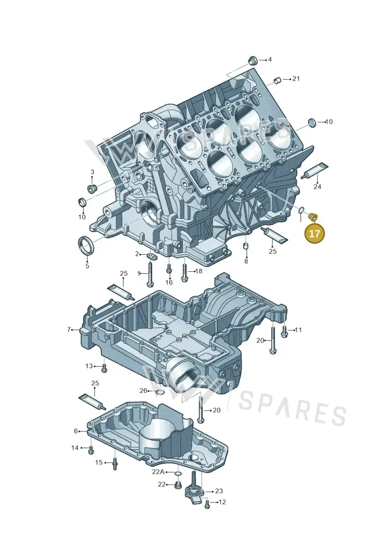 N0160293 — Audi A8L qu. 3.0 TDI (2013-2018) diagram 696103220, position 17