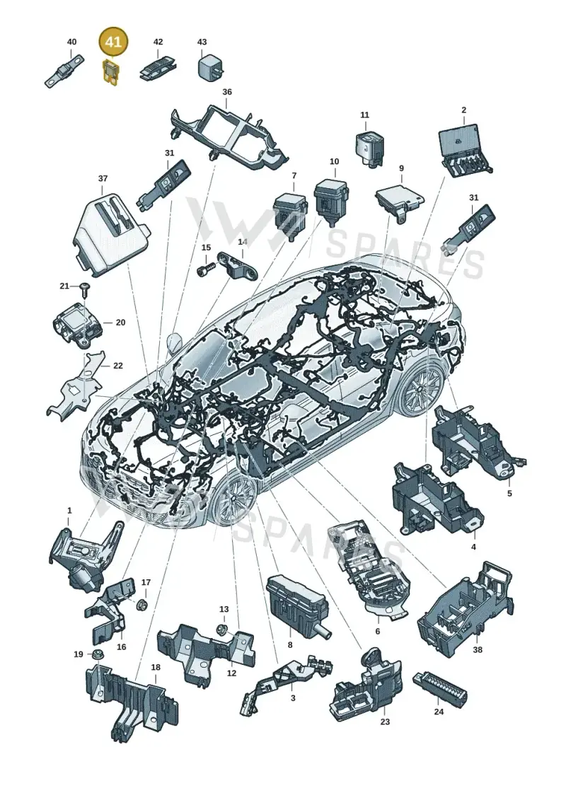 N01713113 — Audi A5 Limo 2.0 (2024-) diagram 8wh971805, position 41