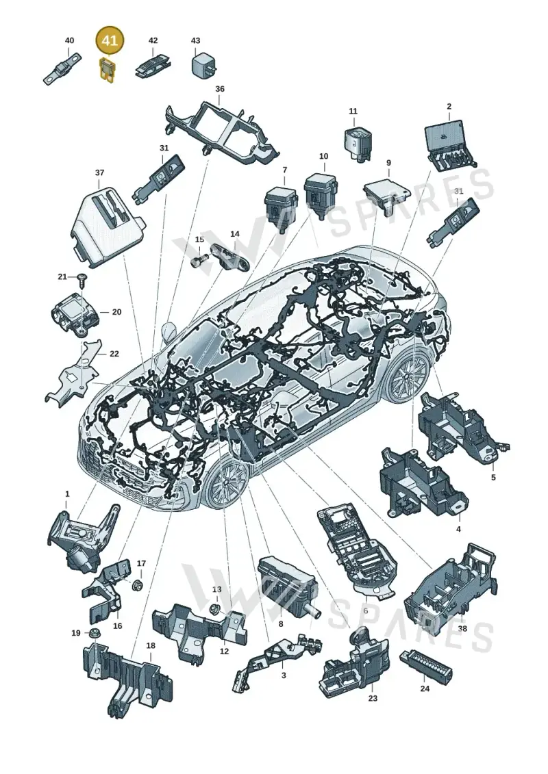 N01713117 — Audi A5 Limo 2.0 (2024-) diagram 8wh971805, position 41