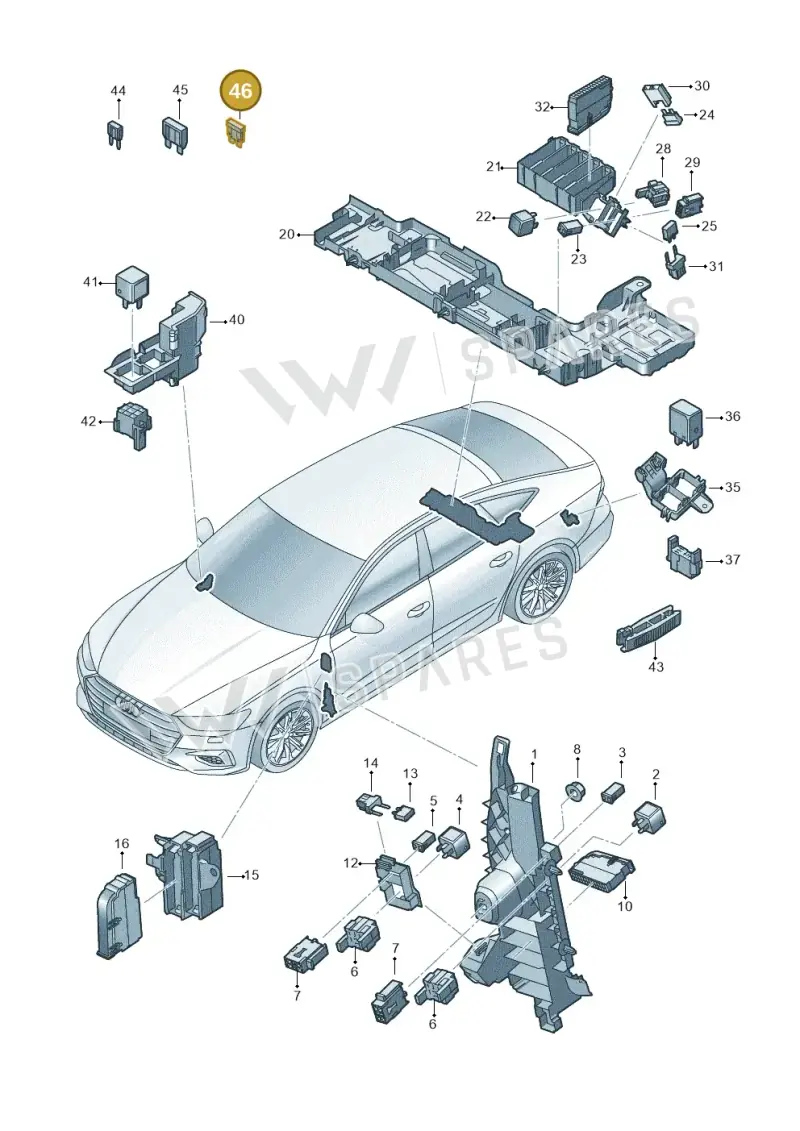 N01713125 — Audi RS7 Sportback (2019-) diagram 435937000, position 46